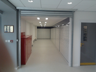 Post Office Automated Insulated Aluminium Roller Shutter 